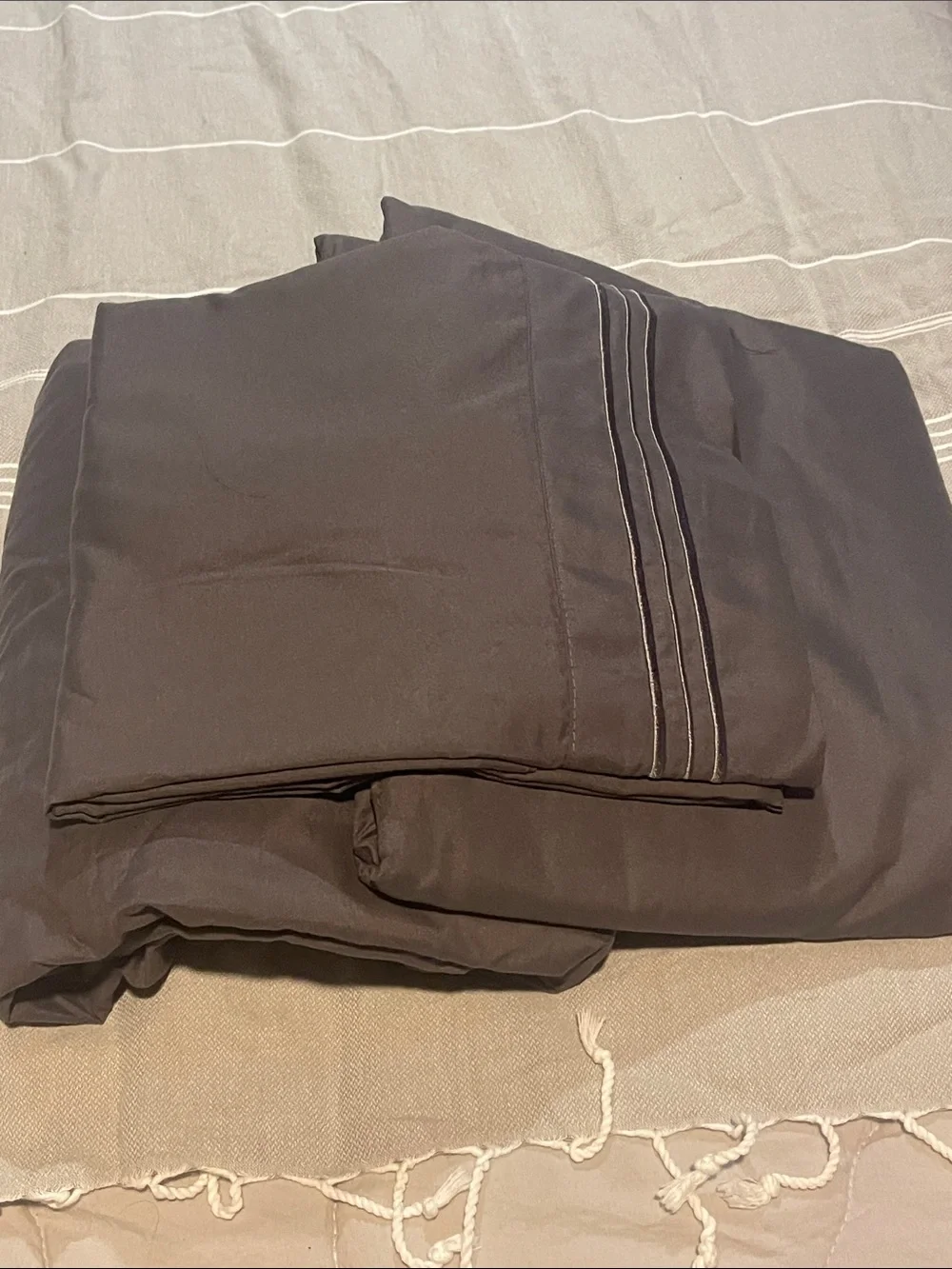 Luxury Solid Microfiber Sheet Set - Dark Gray